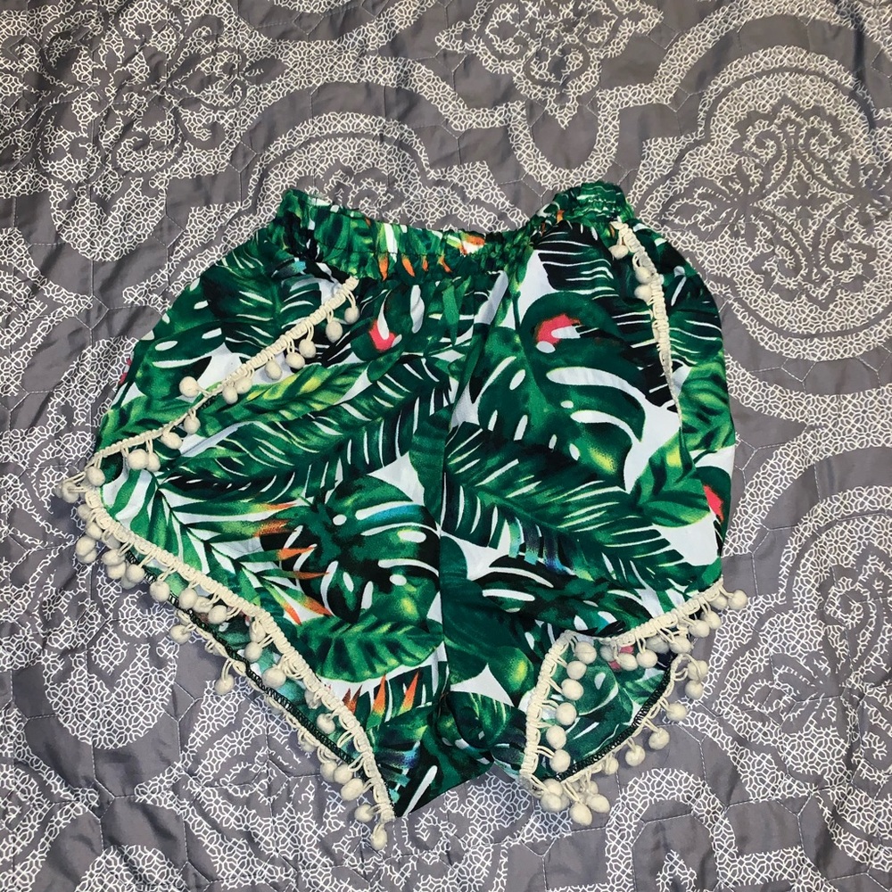 Leaf Print Shorts
